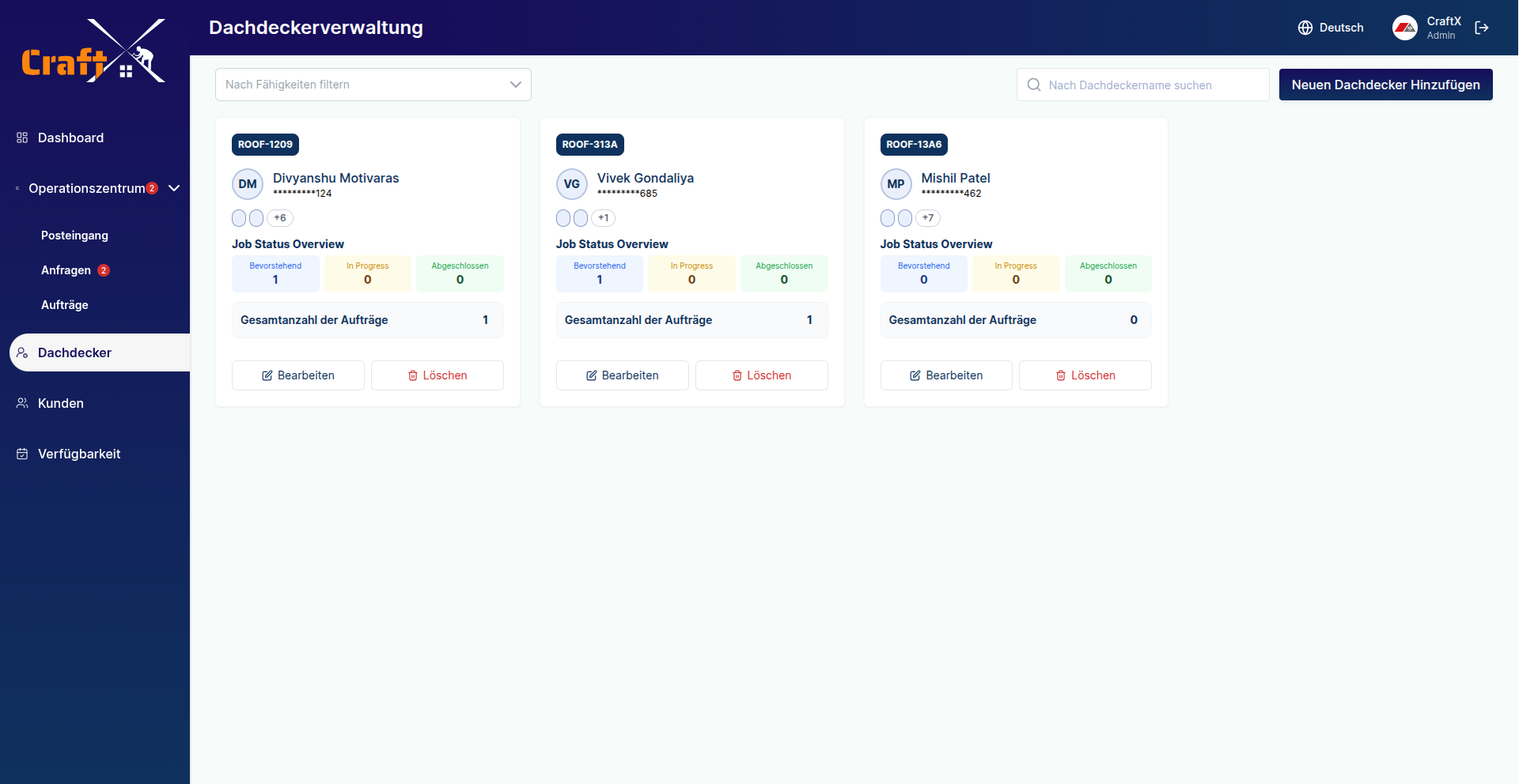 Dachdecker-Management